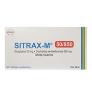 Sitrax M 50 mg + 850 mg Tabletas Recubiertas