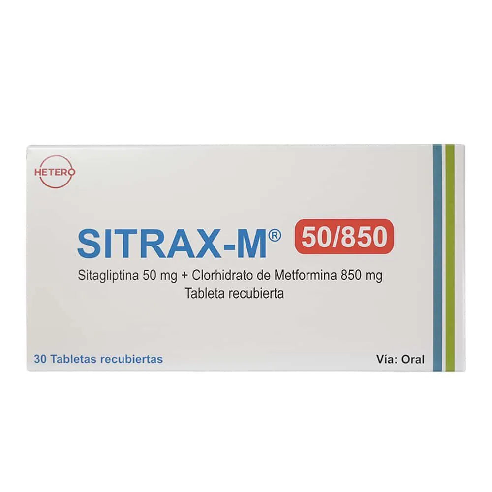 Sitrax M 50 mg + 850 mg Tabletas Recubiertas