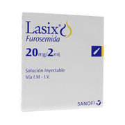 Lasix 20 mg/2 ml Solución Inyectable por Unidad