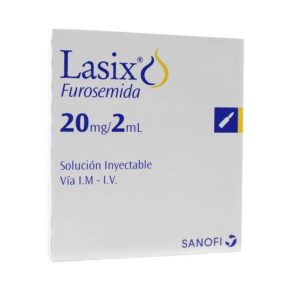 Lasix 20 mg/2 ml Solución Inyectable por Unidad