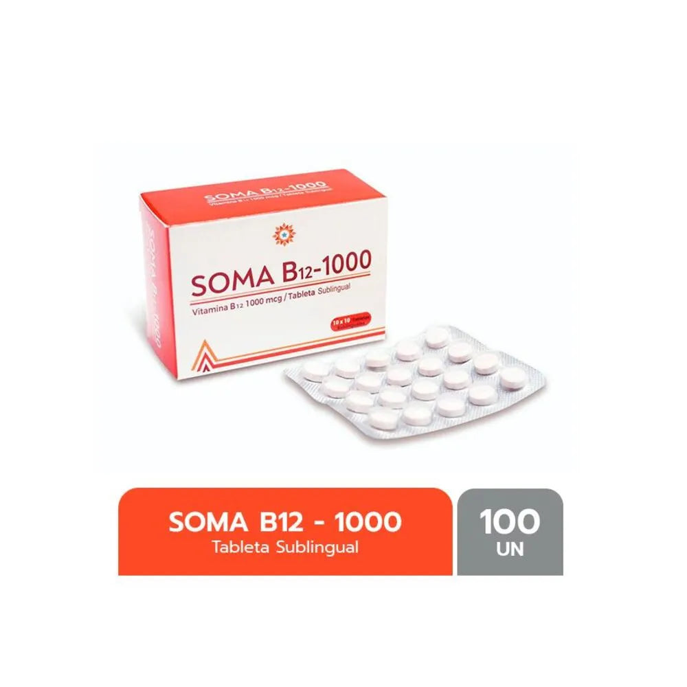 Soma B12 1000 mcg Tableta Sublingüal