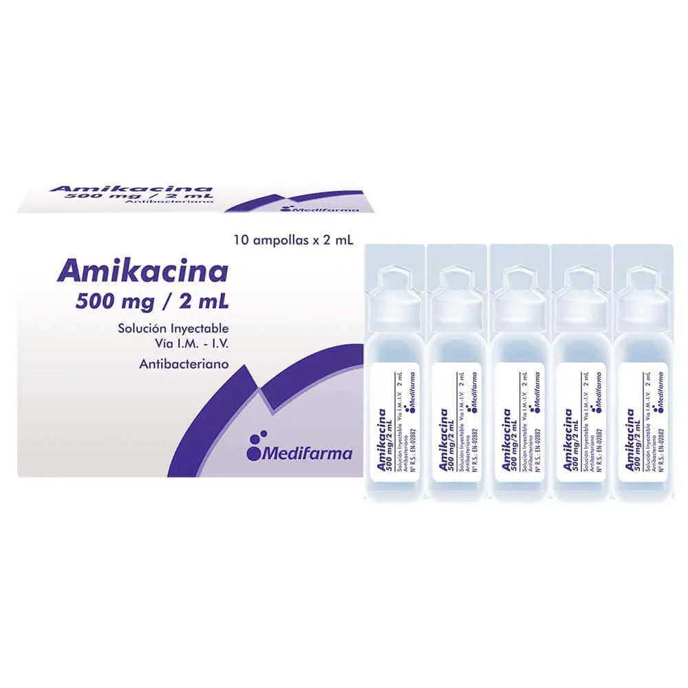 Amikacina 500mg/2ml Solución Inyectable