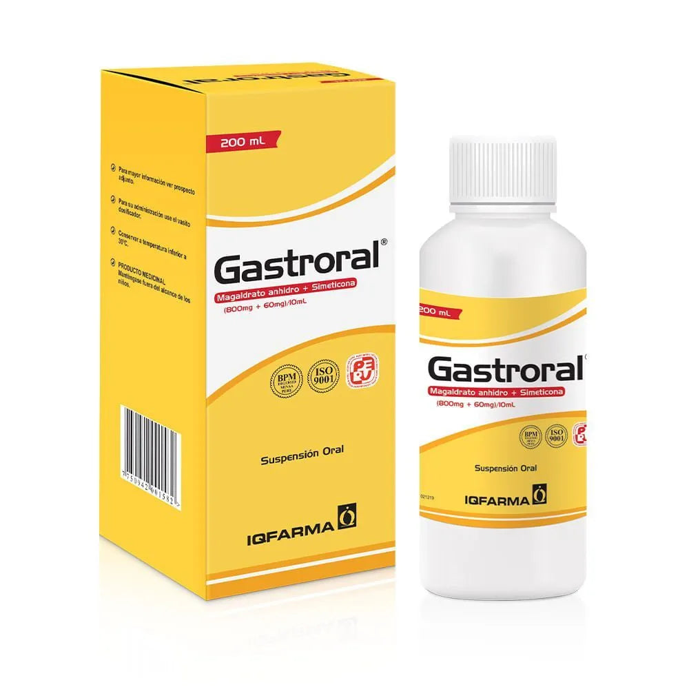 Gastroral 800 mg + 60 mg/10ml Suspensión Oral
