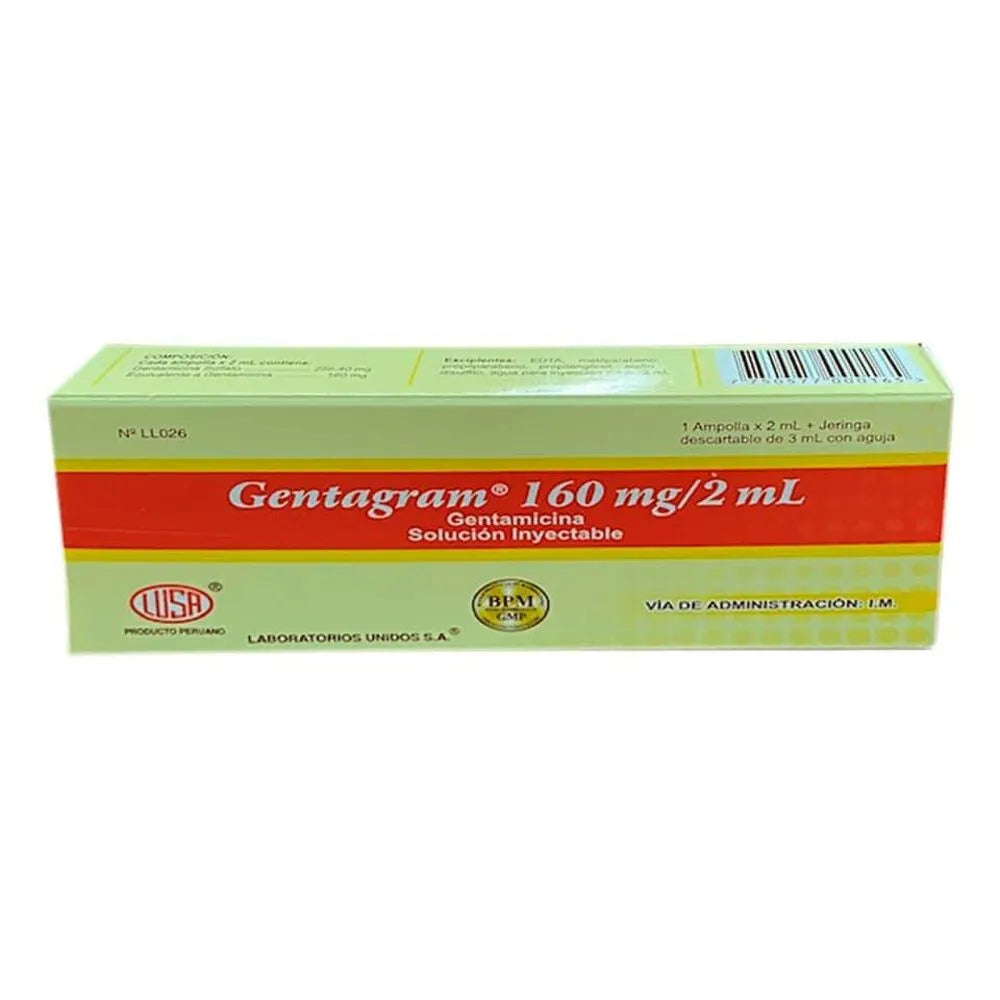 Gentagram 160mg/2ml Solución Inyectable