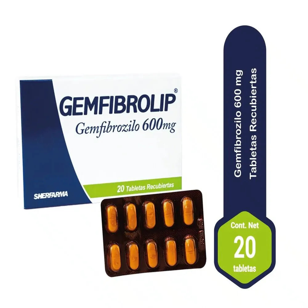 Gemfibrozilo 600 mg GF Tabletas
