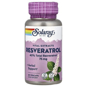 Resveratrol, 75 mg, 60 cápsulas vegetales
