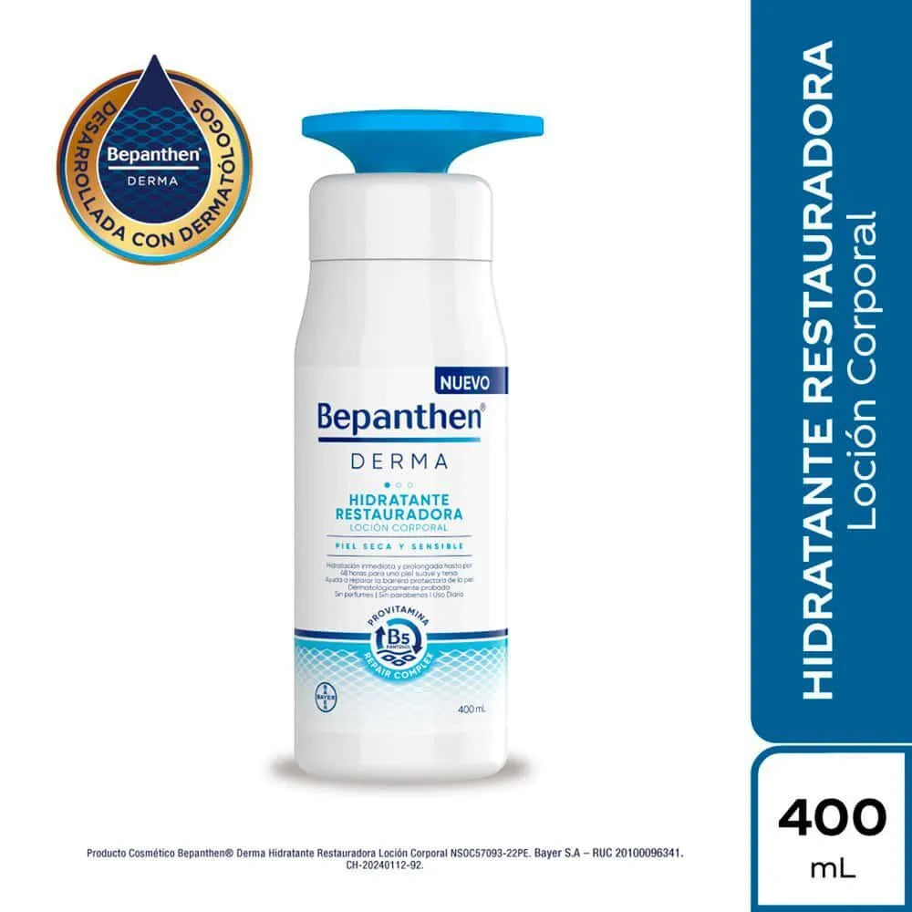 Loción Corporal Bepanthen Derma Hidratante Restauradora x 400 ml