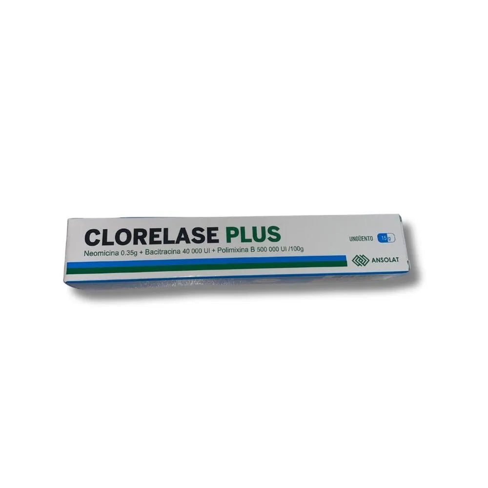Clorelase plus 0.350g+40 000UI+500 000 UI/100g Ungüento