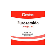 Furosemida GEF 20mg/2ml Solución Inyectable
