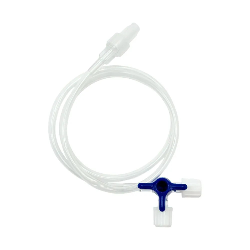 IQ Medic Llave Triple Vía con Extensión de 10 cm