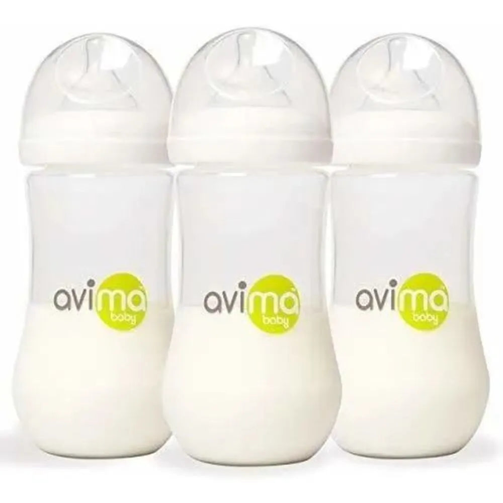 Avima Biberones Anticólicos De 12 Oz, Sin Bpa, Cuello Ancho