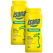 Isana Talco Mentolado para Pies -Pack 2 und (60 g c/u)