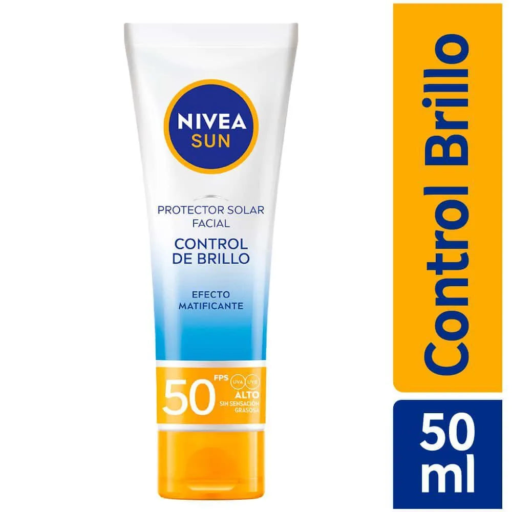 Protector Solar Facial Nivea Sun Control Brillo Y Efecto Matificante Spf50 x 50 ml