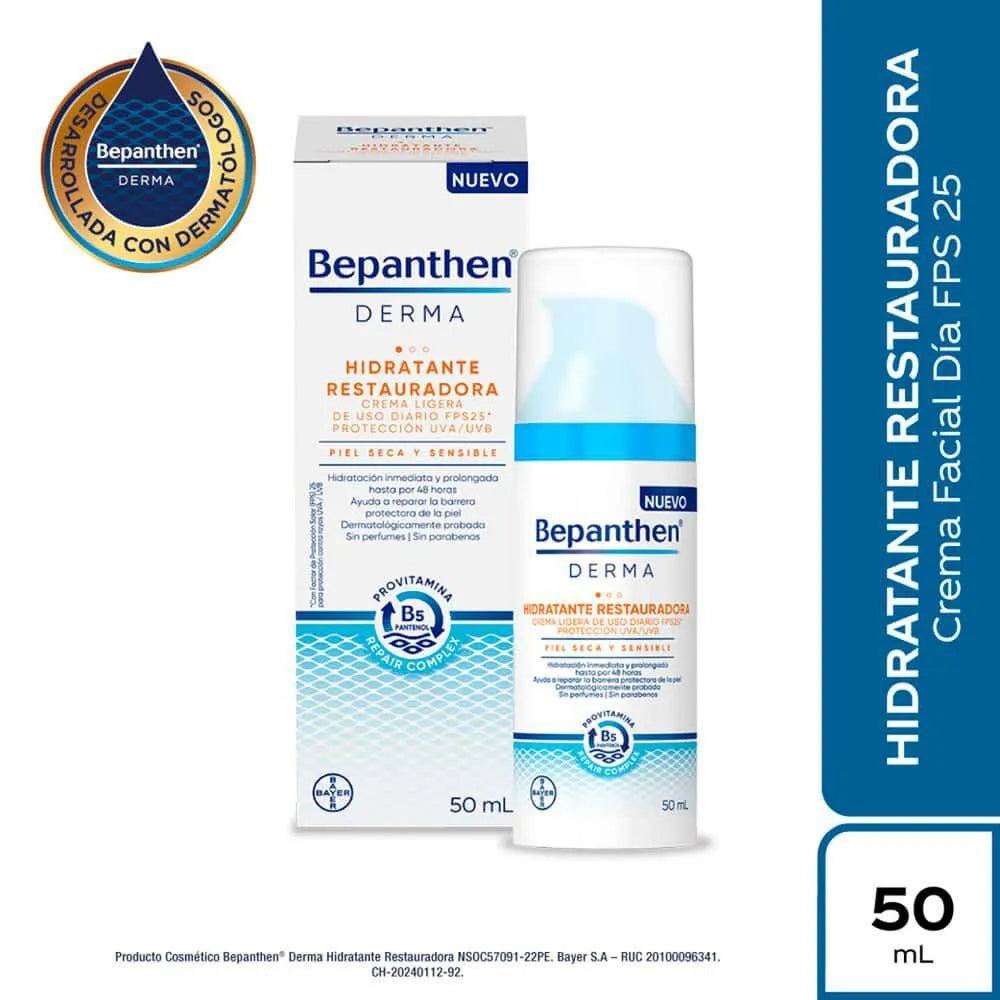 Crema De Día Bepanthen Derma Hidratante Restauradora x 50 ml