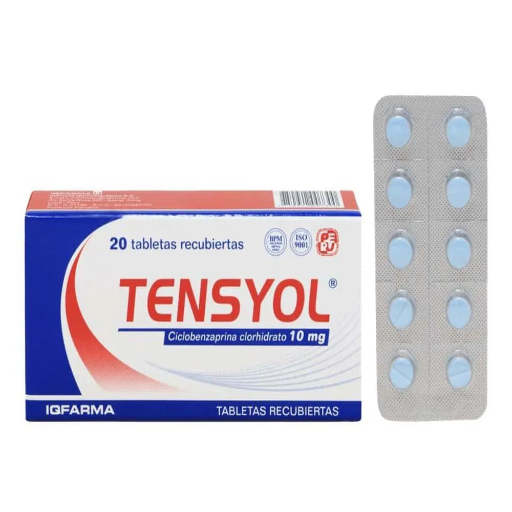 Tensyol 10 Mg Tabletas Recubiertas - Caja 20 UN
