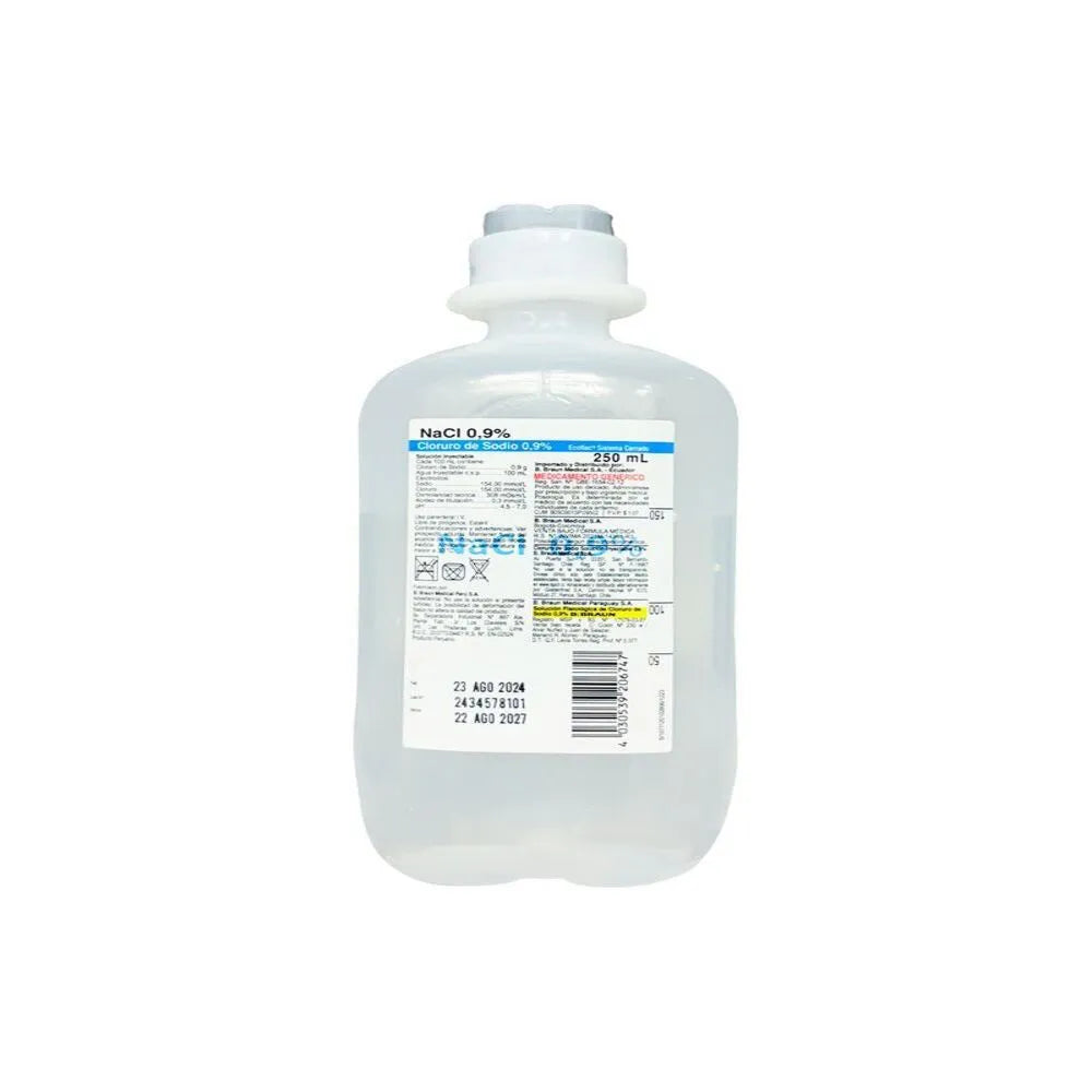 Cloruro de Sodio 0.9% Solución Inyectable Frasco 250 ml
