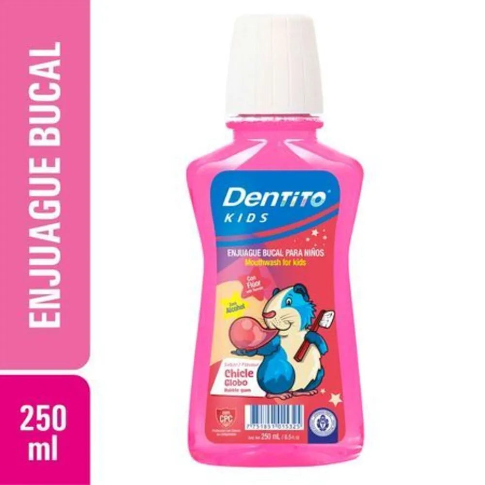 Enjuague Bucal DENTO Kids Tutifrutti Botella 250ml
