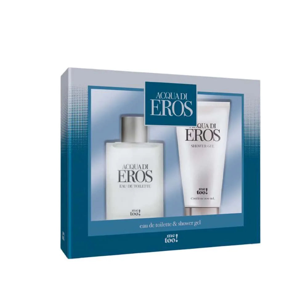 Estuche Me Too Aqua di Eros Eau de Toilette + Gel de Ducha
