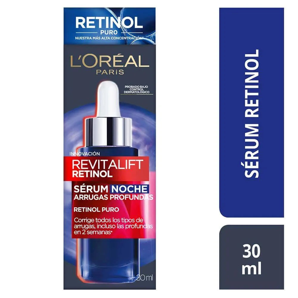 Sérum de Noche L'Oréal Paris Revitalift Retinol Antiarrugas – Pote 30 ml
