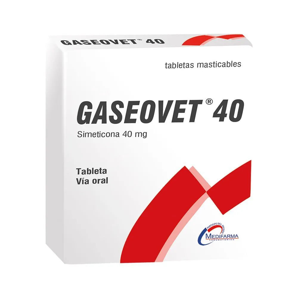 Gaseovet 40 mg Tabletas Masticables