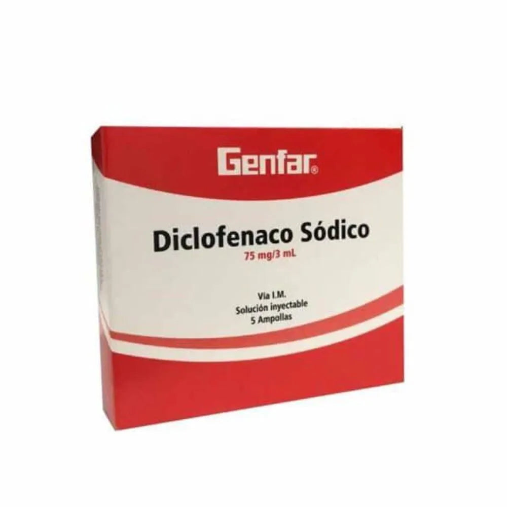 Diclofenaco Ampollas x75mg 3mlx5