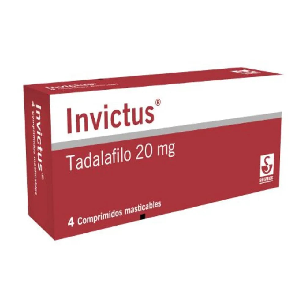Invictus 20 mg x 4 Comprimidos Masticables