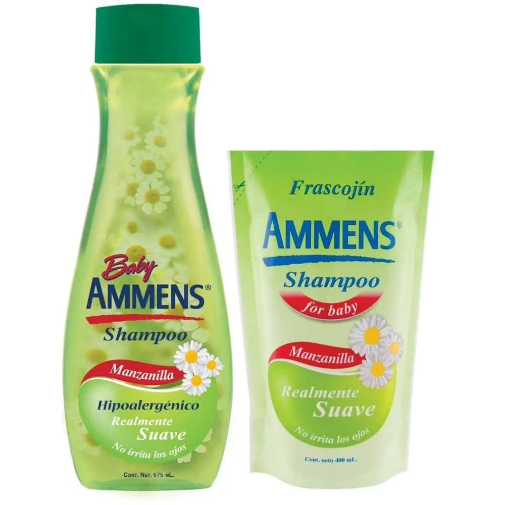 Pack Shampoo Ammens Manzanilla 675ML + Doypack 400ML