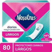 Protectores Diarios Nosotras Largos x 80 Un