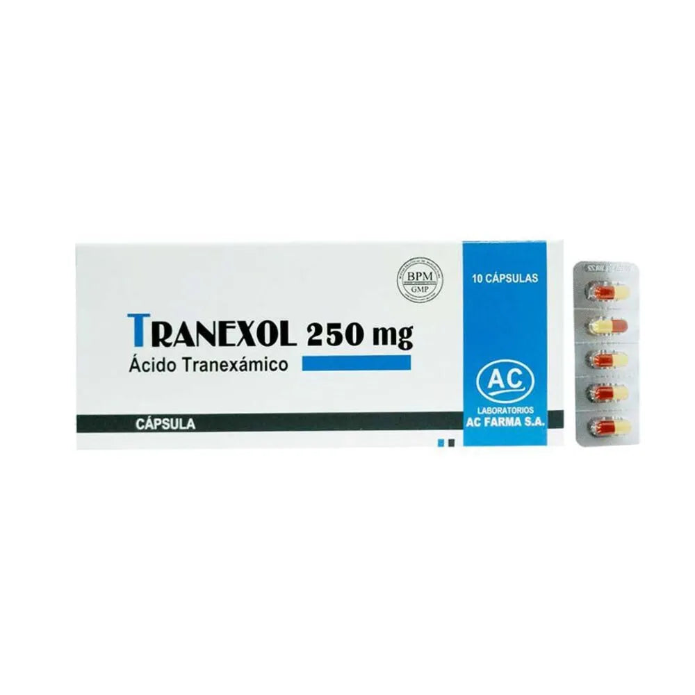 Tranexol 250 mg Cápsulas Caja 10 und