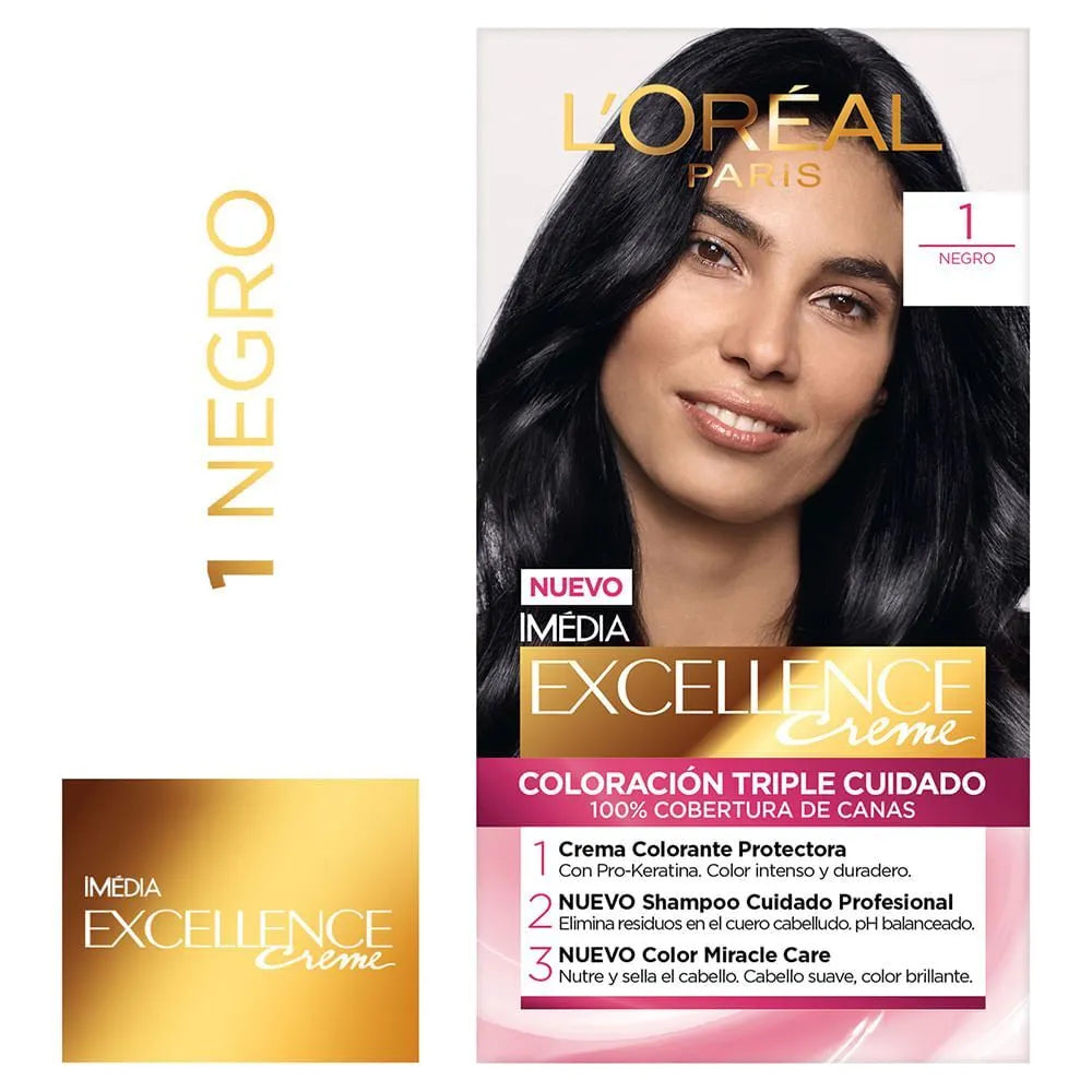 Tinte Para Cabello Excellence Creme 1 Negro