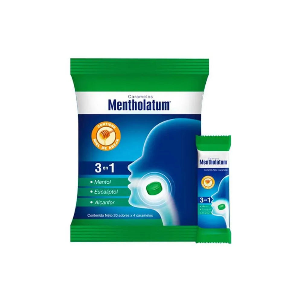 Mentholatum Caramelo Sobre x 4 Unid - Bolsa 20 UN