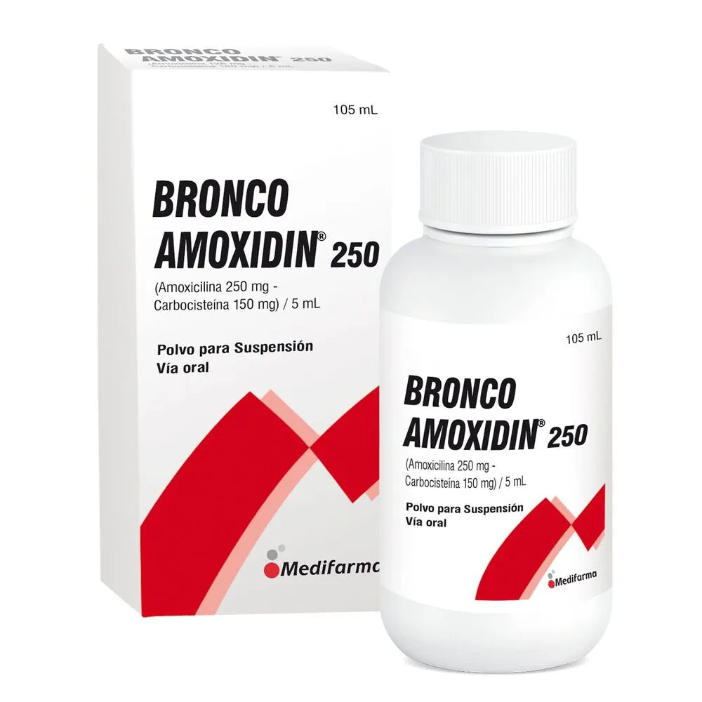 Bronco-Amoxidin 250/150Mg - Frasco 105 Ml Polvo para Suspensión Oral