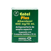 ENTEL PLUS 400MGX5 FRA