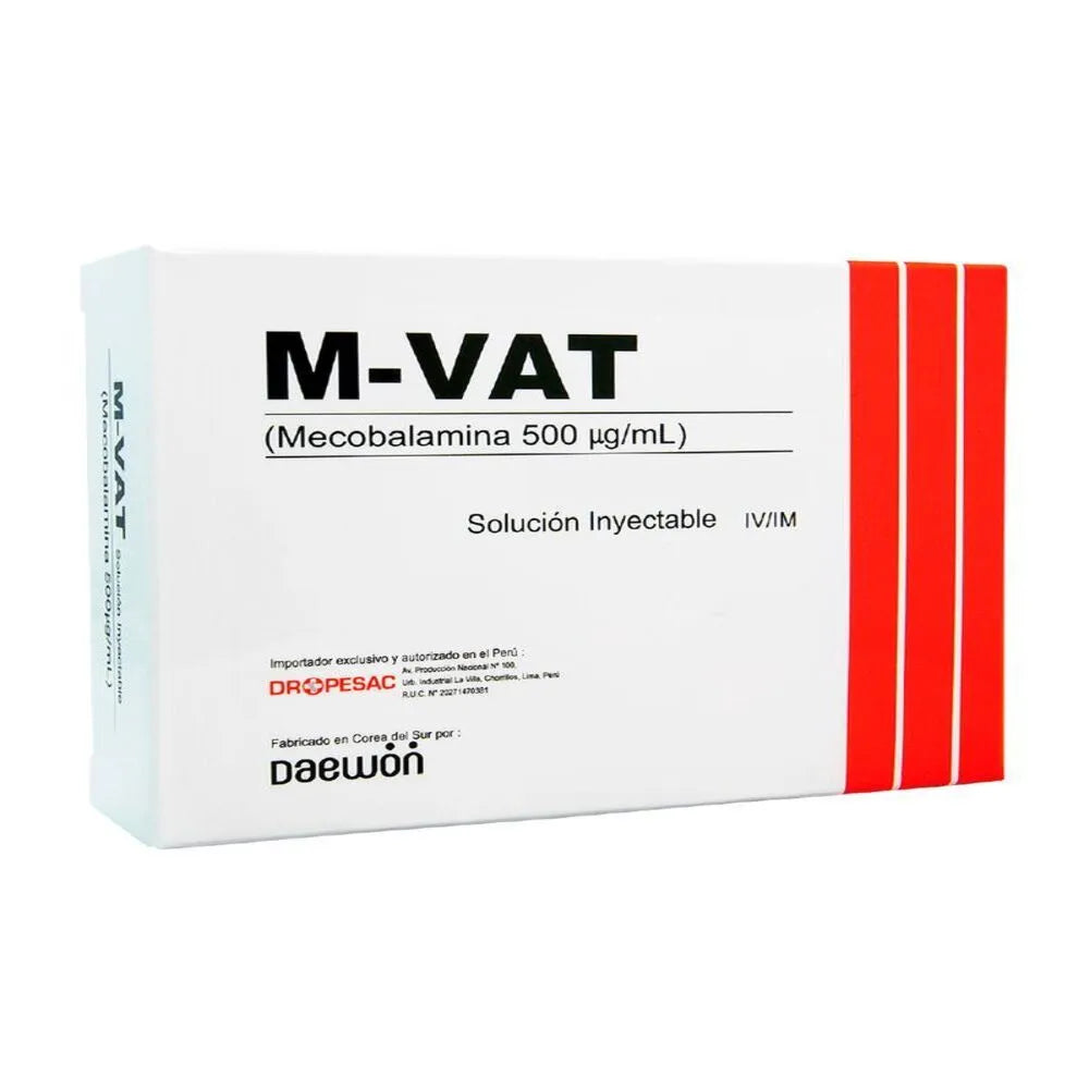 M VAT 500 ug/ml Solución Inyectable por Unidad