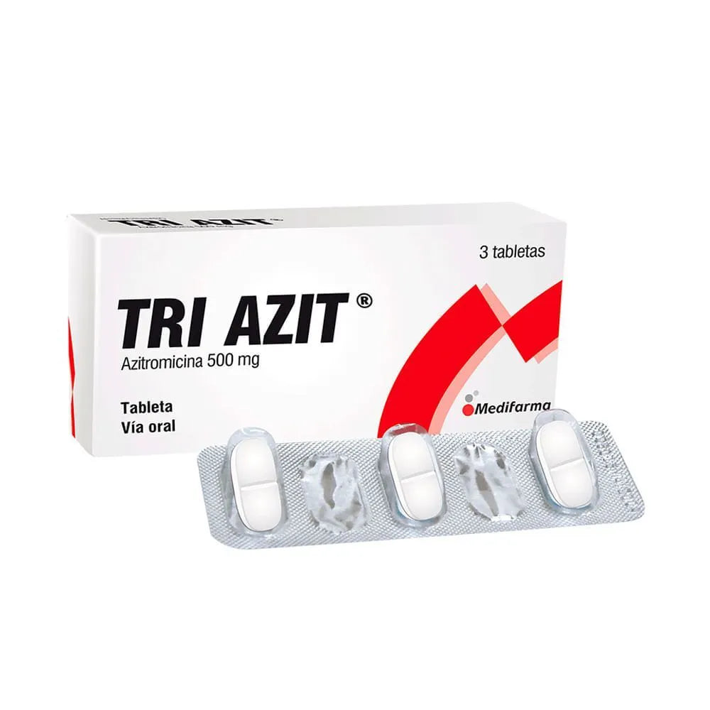 Tri Azit 500 mg 3 Tabletas