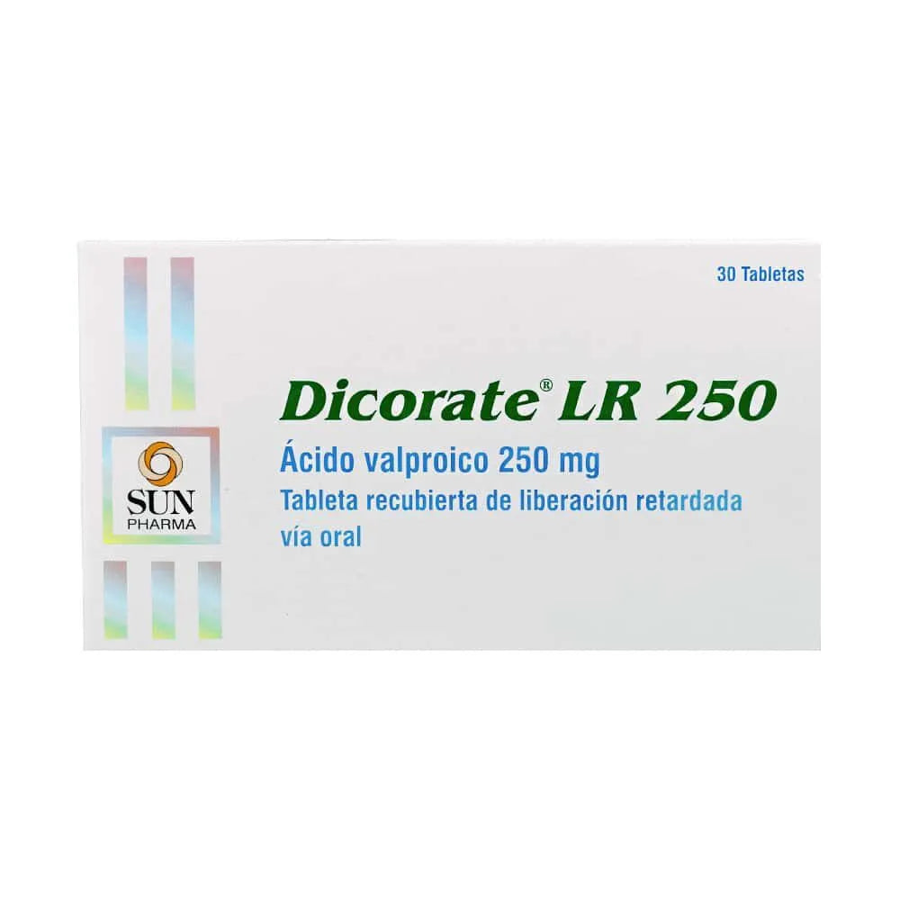 Dicorate LR 250 250mg Tableta Recubierta de Liberación Retardada