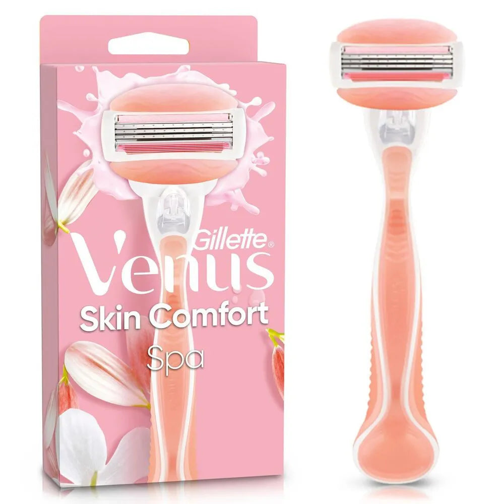 Máquina de Afeitar Recargable Gillette Venus + Cartucho con Soporte
