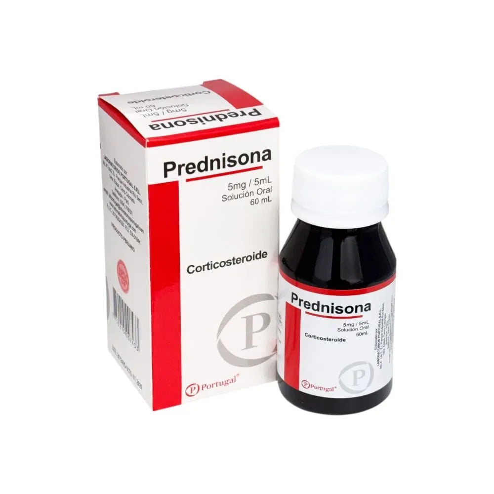 Prednisona 5 mg/5 ml Solución Oral - Frasco 60 ml