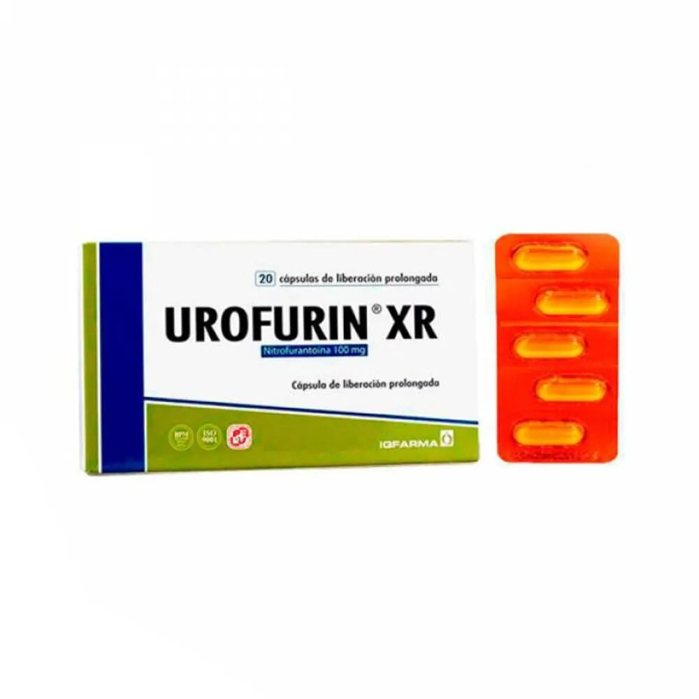 Urofurin XR 100mg - 20 Cápsulas de liberación prolongada