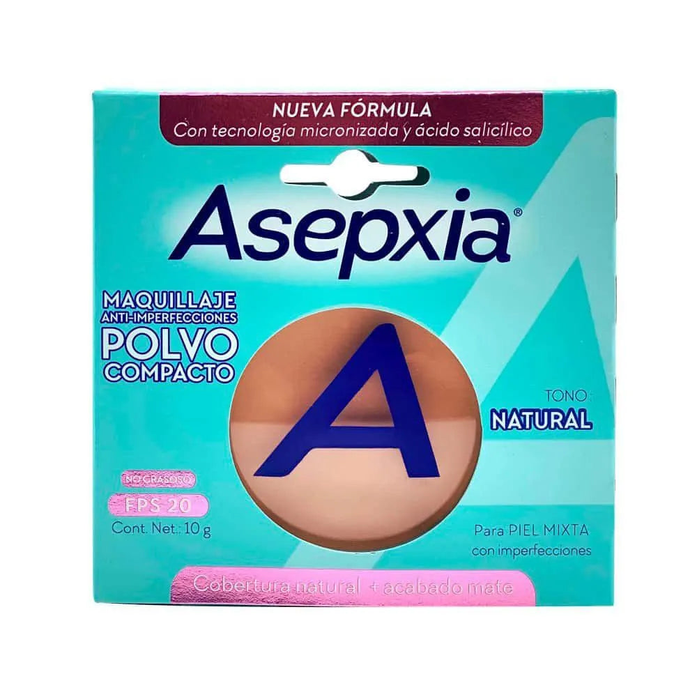Maquillaje en Polvo AntiImperfecciones Asepxia Tono Natural