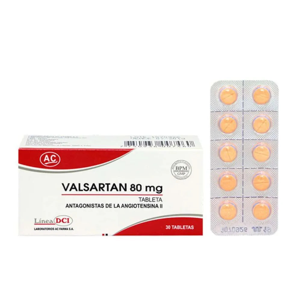 Valsartán 80 mg AC Tabletas