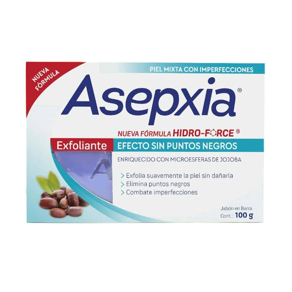 Jabón Asepxia Exfoliante Efecto Sin Puntos Negros