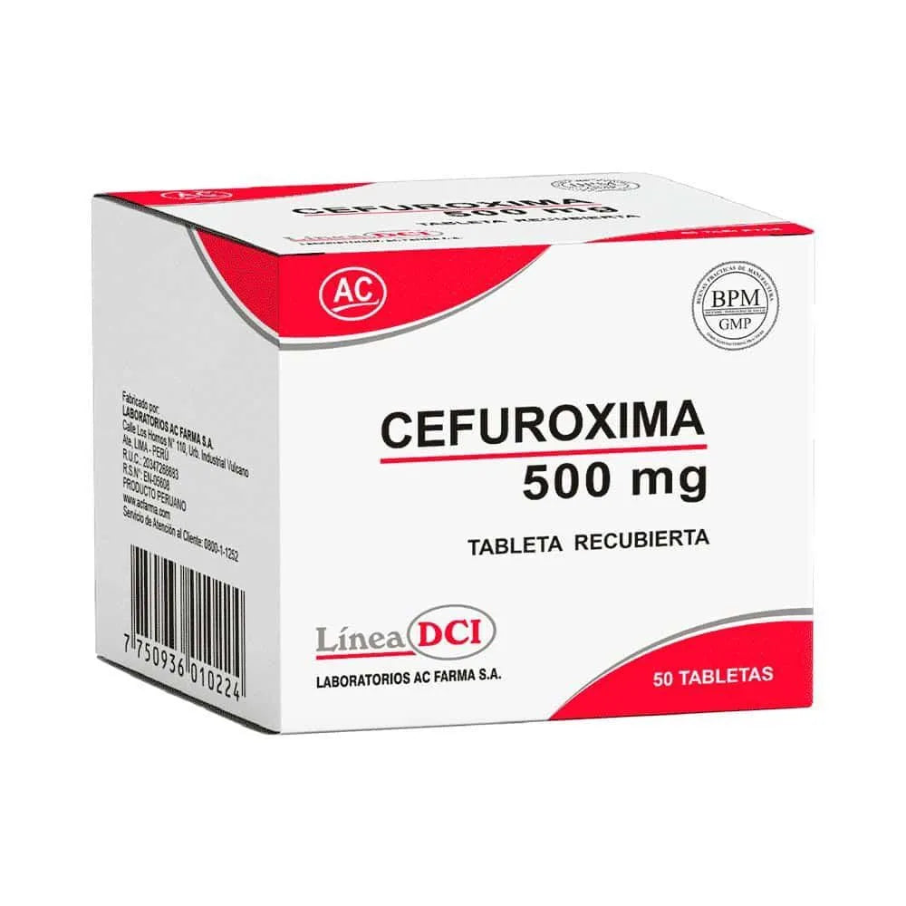 Cefuroxima 500mg Tableta recubierta