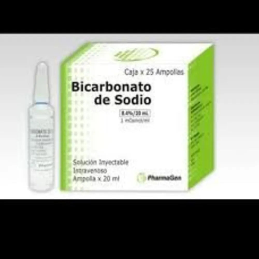 Bicarbonato de sodio al 8.4%x20ml .. Caja de 25 unidades