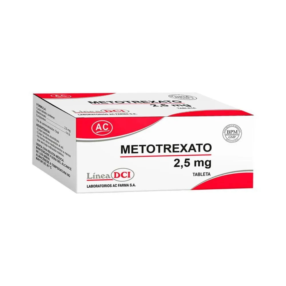Metotrexato 2.5 mg AC Tabletas Caja 100 und