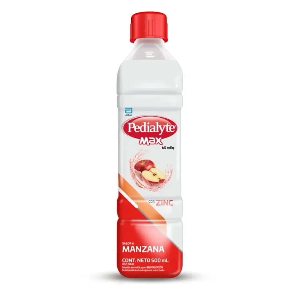 Pedialyte 60 mEq Sabor Manzana Frasco 500 ml