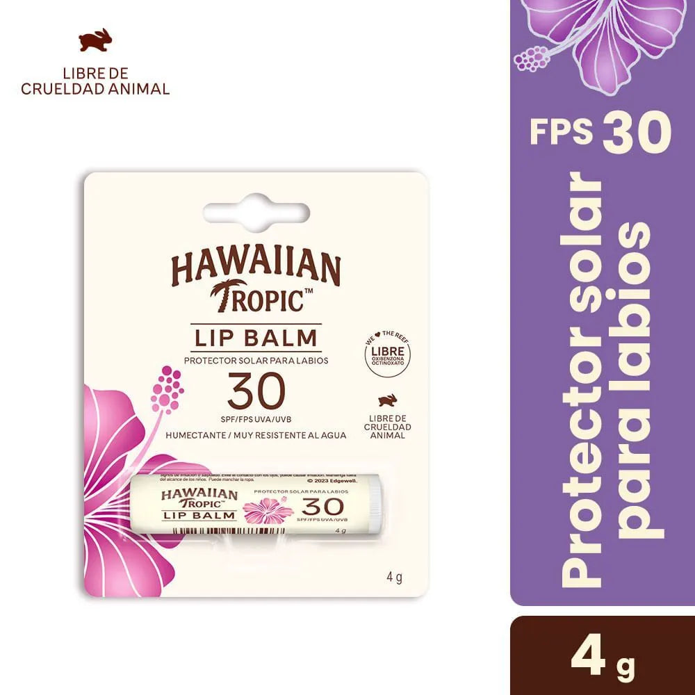 Hawaiian Tropic, Bálsamo labial en barra con protección