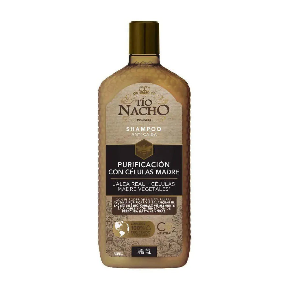 Shampoo Tío Nacho Anti caída Purificación con Células Madre
