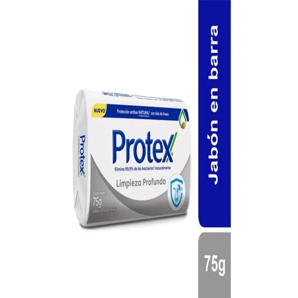 PROTEX jabon Antibacterial Limpieza Profunda Barra 75g
