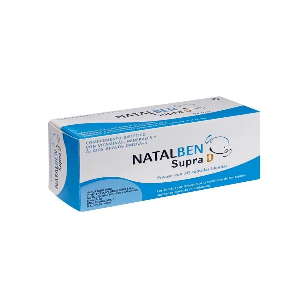Natalben Supra D Cápsulas Blandas Caja x 30 und